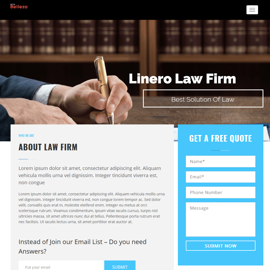 Responsive WordPress Theme Law Firm