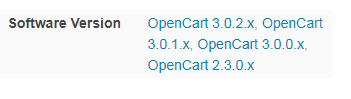 compatable with opencart version