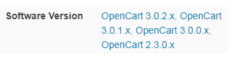 compatable with opencart version