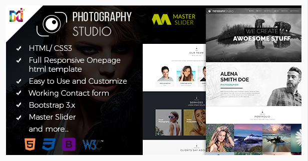 One Page Photography Template