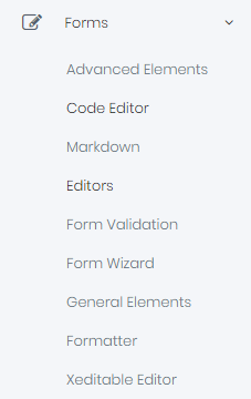 forms and editors