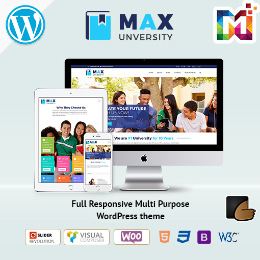 Responsive Education WordPress Theme Website