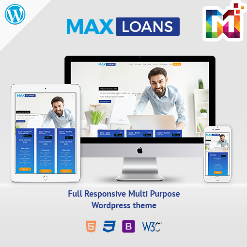 Responsive WordPress Theme For Finance Or Loan Website