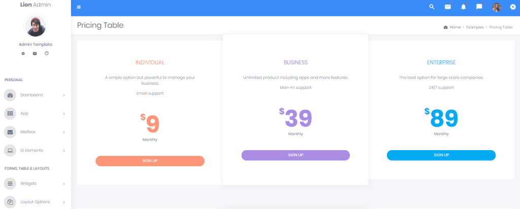 Lion - Responsive Bootstrap 4 Admin Dashboard