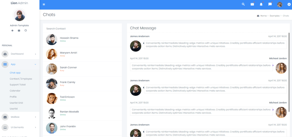 Lion - Responsive Bootstrap 4 Admin Dashboard