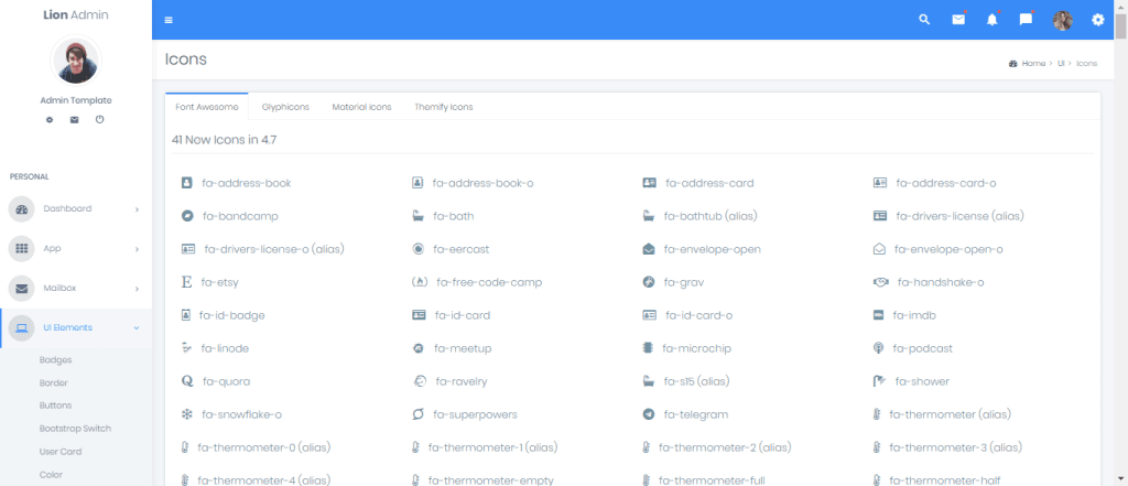 Lion - Responsive Bootstrap 4 Admin Dashboard