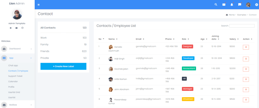 Lion - Responsive Bootstrap 4 Admin Dashboard