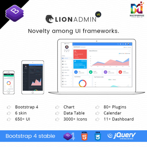Responsive Bootstrap 5 Admin Dashboard Template with Admin Panel