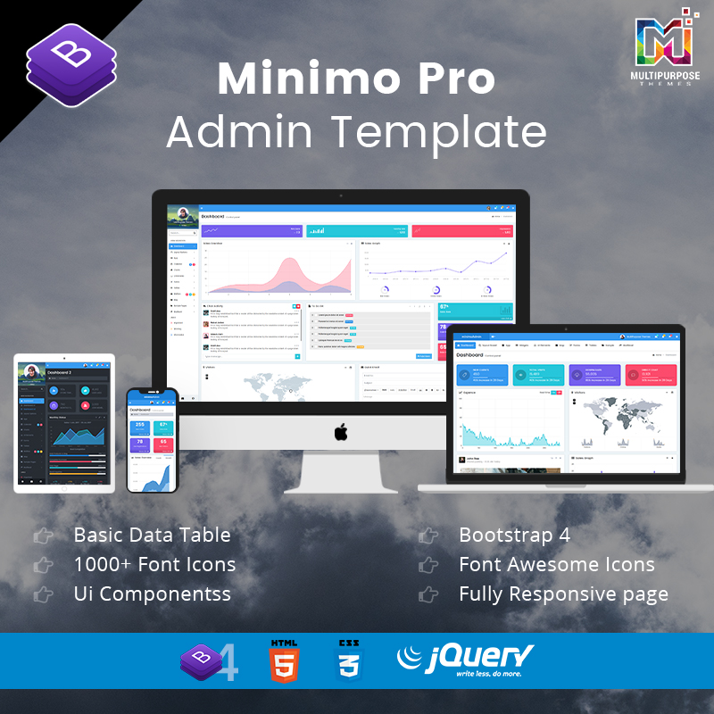 Minimo Pro – Responsive Bootstrap Admin Templates With Admin Theme
