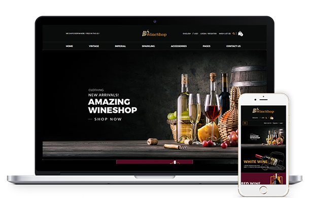 Wine Shop Responsive HTML Template