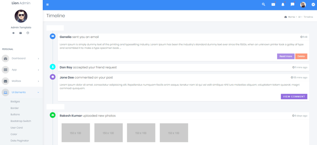 Lion - Multipurpose Responsive Bootstrap 4 Admin Template