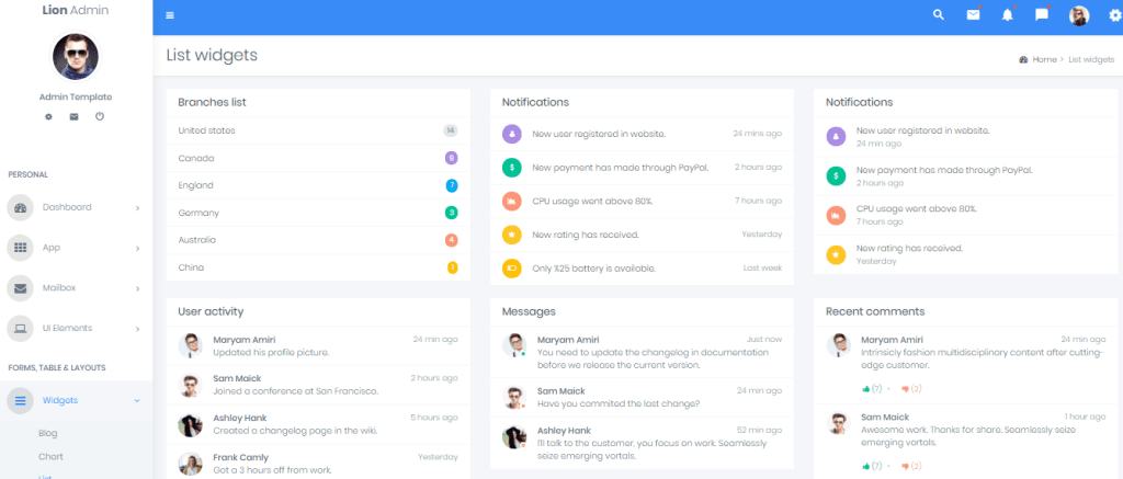 Lion - Multipurpose Responsive Bootstrap 4 Admin Template