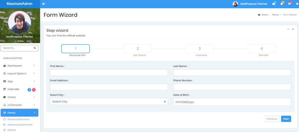 Maximum - Responsive Bootstrap 4 Admin Template