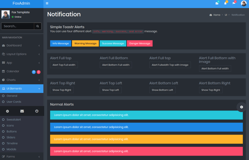 Fox - Multipurpose Bootstrap 4 Admin Dashboard Template + UI Kit