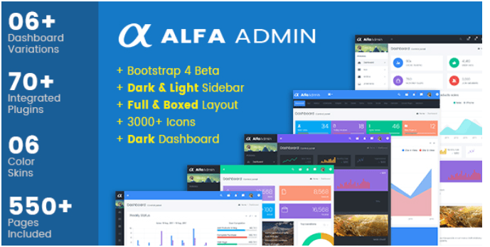 Bootstrap 4 Admin Template