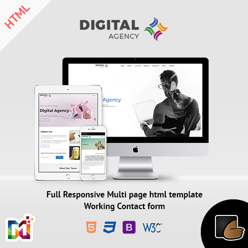 Digital Creative Agency – Responsive HTML Multipurpose Template