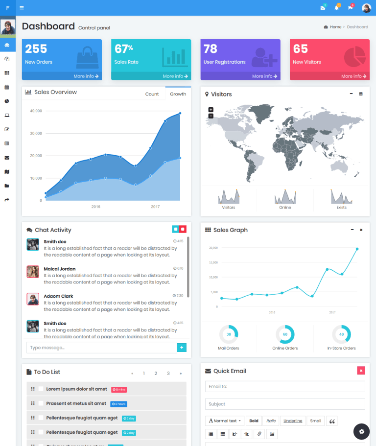 Fox - Multipurpose Bootstrap 4 Admin Dashboard Template