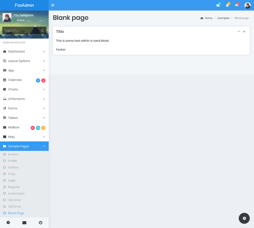 Fox - Multipurpose Bootstrap 4 Admin Dashboard Template