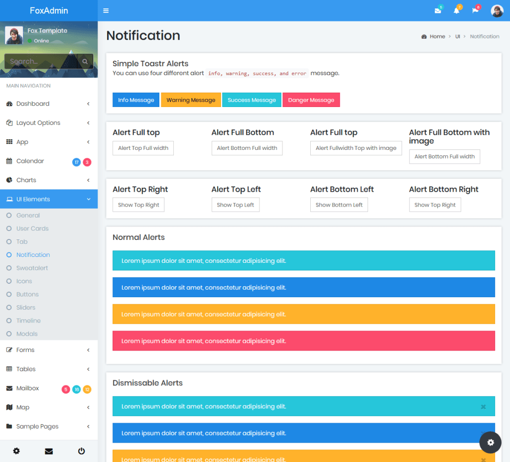 Fox - Multipurpose Bootstrap 4 Admin Dashboard Template