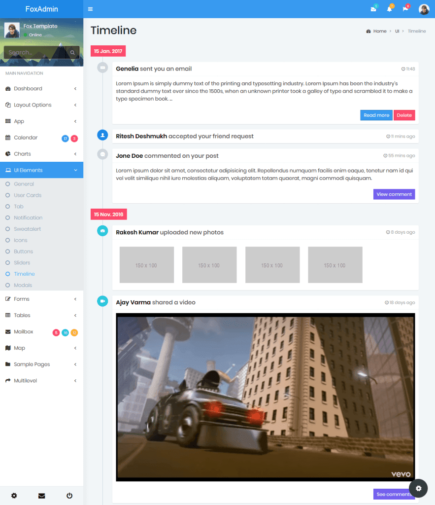 Fox - Multipurpose Bootstrap 4 Admin Dashboard Template