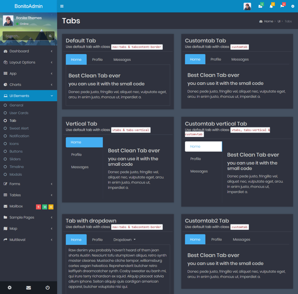 Bonito - Responsive Bootstrap 4 Admin Template Dashboard