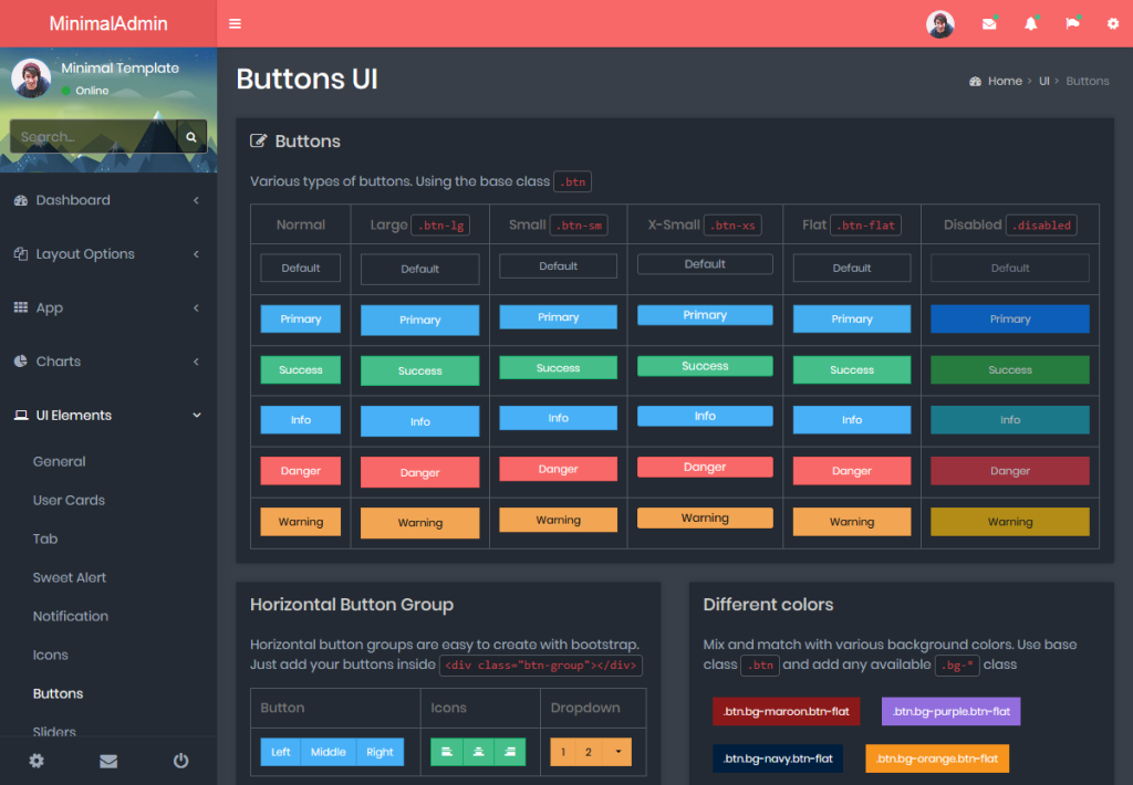 Minimal Dark - Responsive Bootstrap Admin Templates