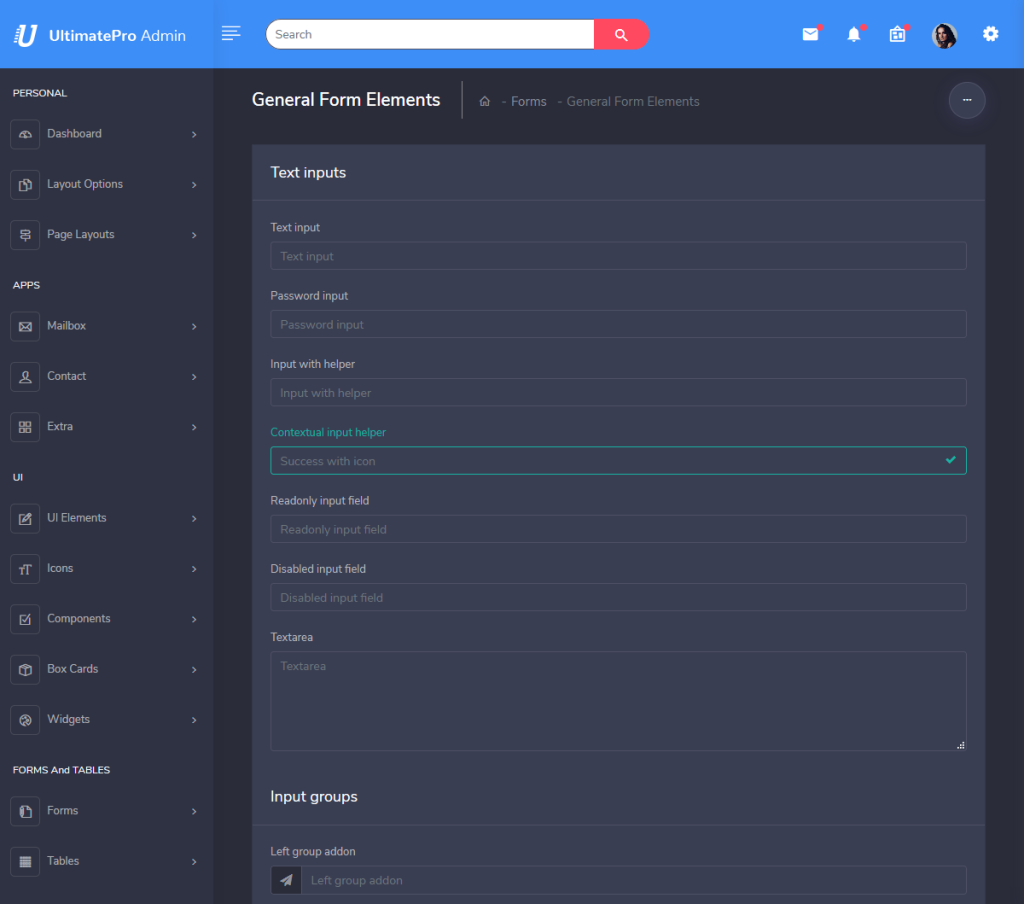 UltimatePro Dark Responsive Bootstrap Admin template