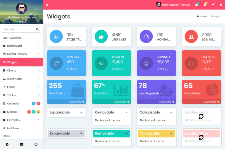 Cross - Multipurpose Bootstrap 3 Dashboard Admin Template