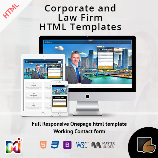 Responsive HTML Template One Page – Corporate And Law Firm