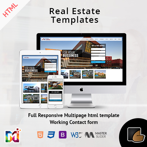 Real Estate – Responsive HTML Templates