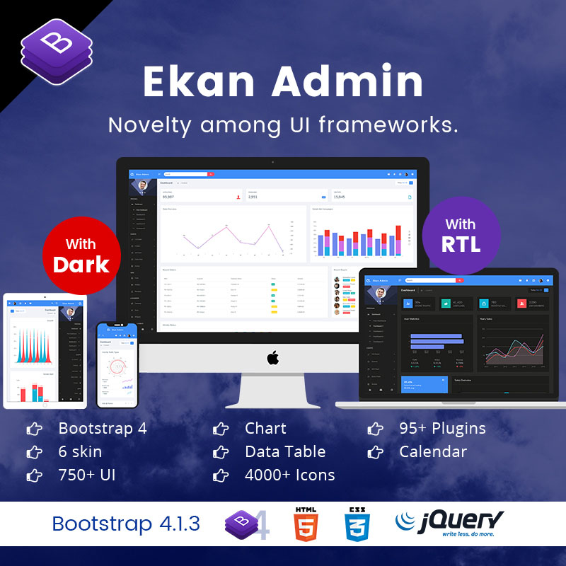 Ekan Admin – Responsive Bootstrap Admin Templates