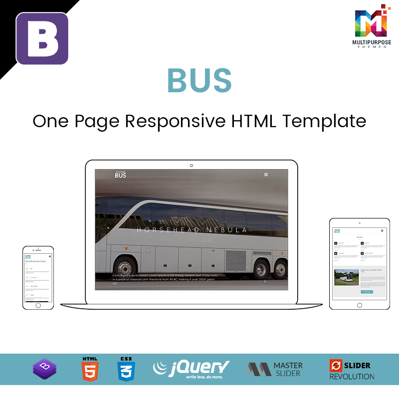 Bus – One Page Responsive HTML Template