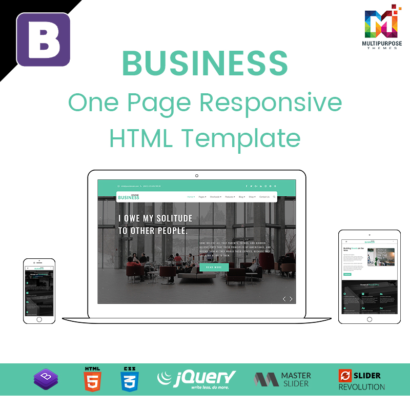 Business – One Page Responsive HTML Template
