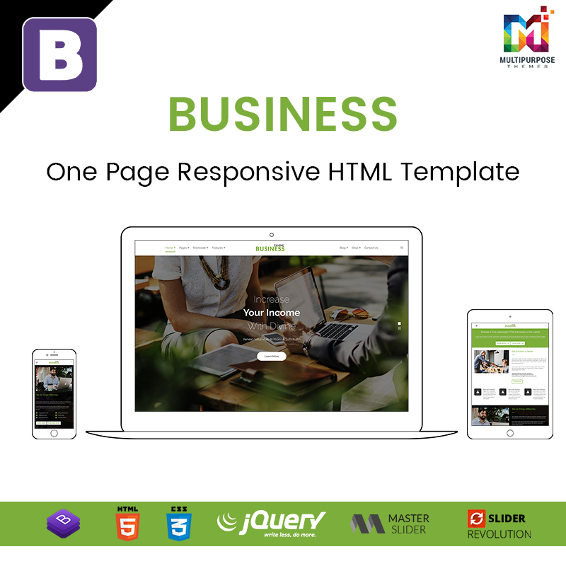 Business – One Page Responsive HTML Template
