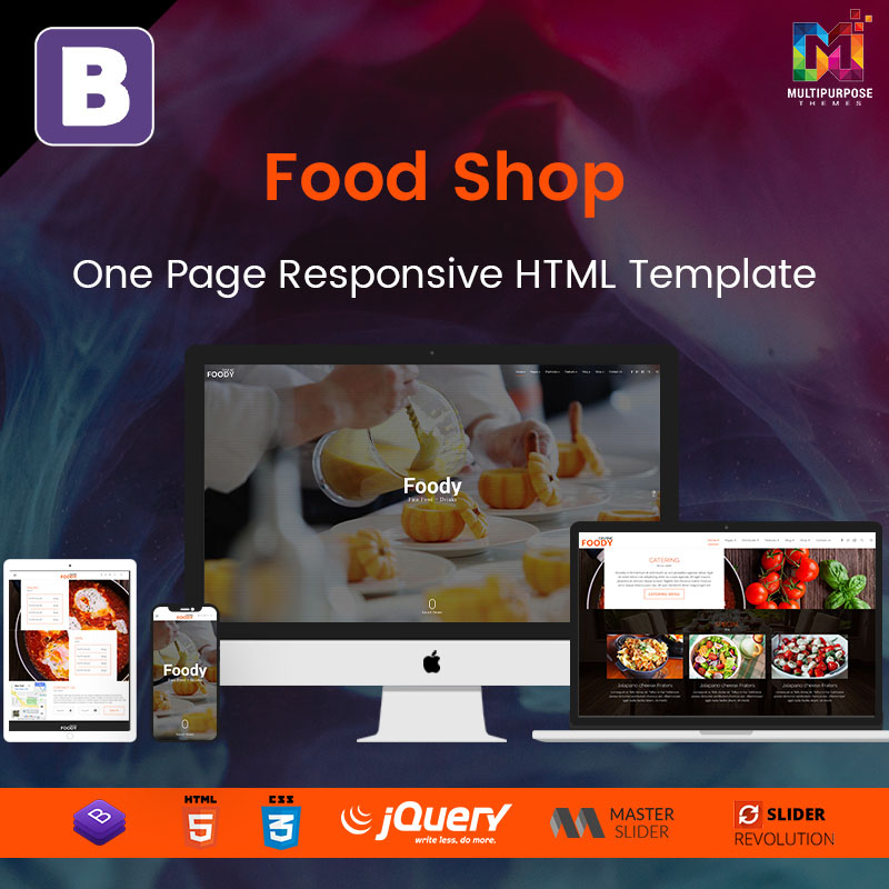 Food Shop – One Page Responsive HTML Template