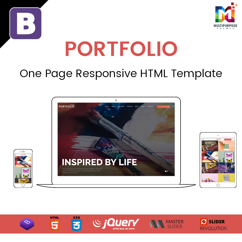 Portfolio – One Page Responsive HTML Template
