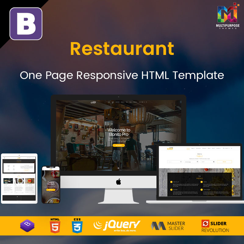 Restaurant – One Page Responsive HTML Template