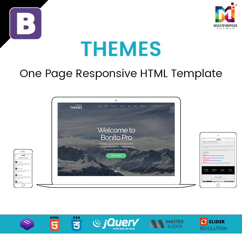 Themes – One Page Responsive HTML Template