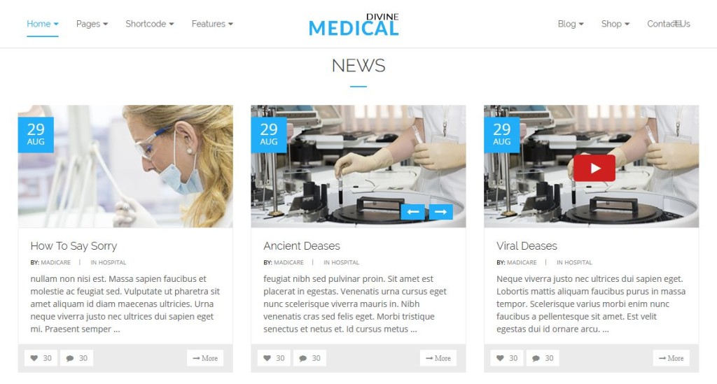 Divine Pro Clinic Responsive Html Template - One Page Parallax