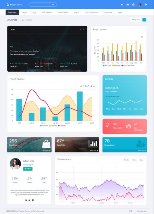 Hyper Admin Dashboard 3 - Responsive Bootstrap Admin Templates