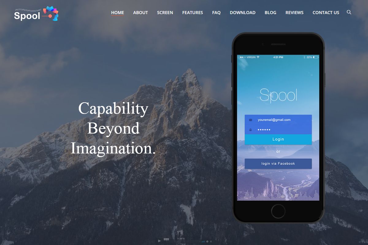 One Page Parallax HTML Template