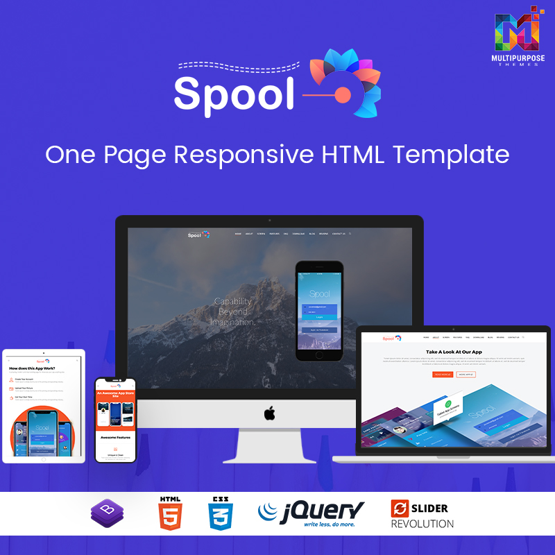 Spool – One Page Parallax HTML Template