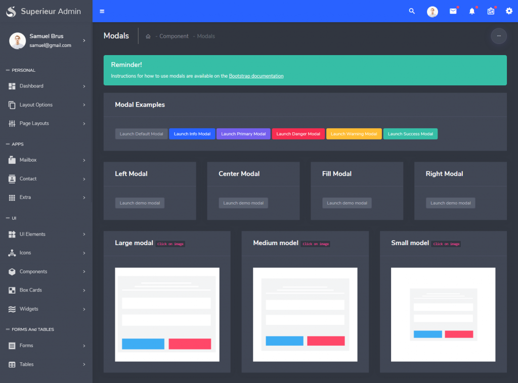 Superieur Bootstrap HTML Admin Panel Template | Admin Dashboard UI