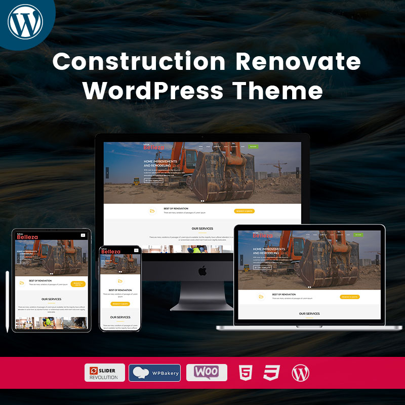 Belleza Construction Renovate WordPress Themes
