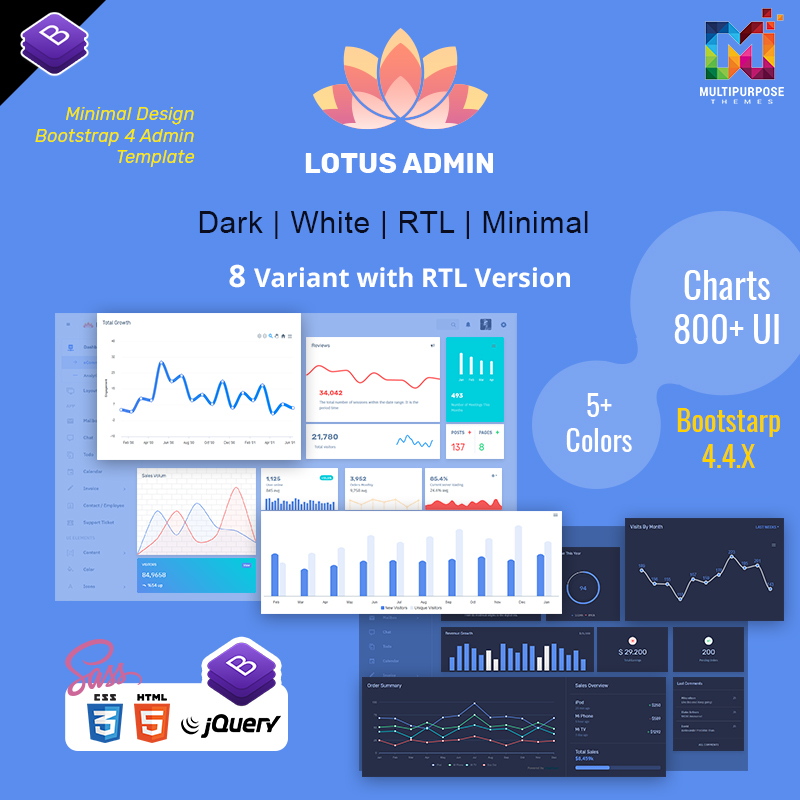 Lotus Bootstrap 4 Admin Templates With Bootstrap Admin Web App