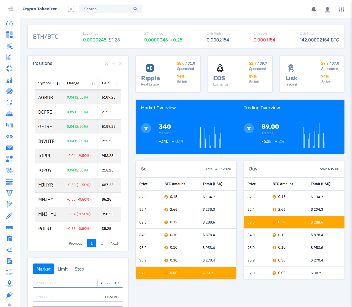 CryptoCurrency Admin Template