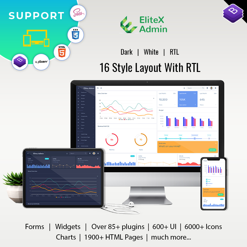 EliteX Premium Admin Template With Bootstrap Admin Web App