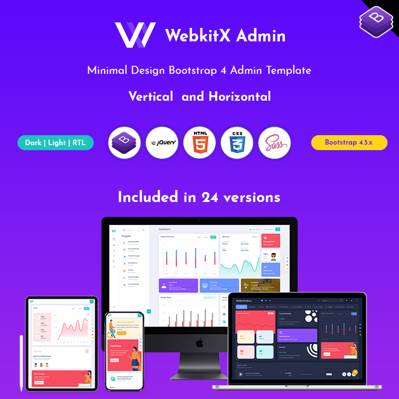 WebkitX – Bootstrap 5 Admin Templates With Admin Panel
