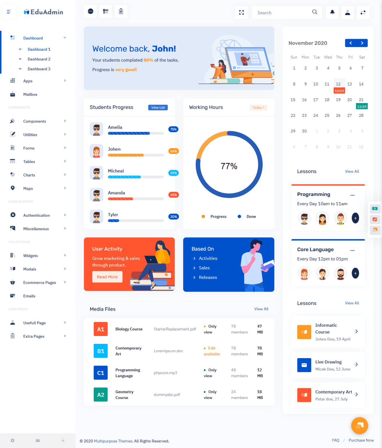 Eduadmin - Responsive Bootstrap Admin Template Dashboard