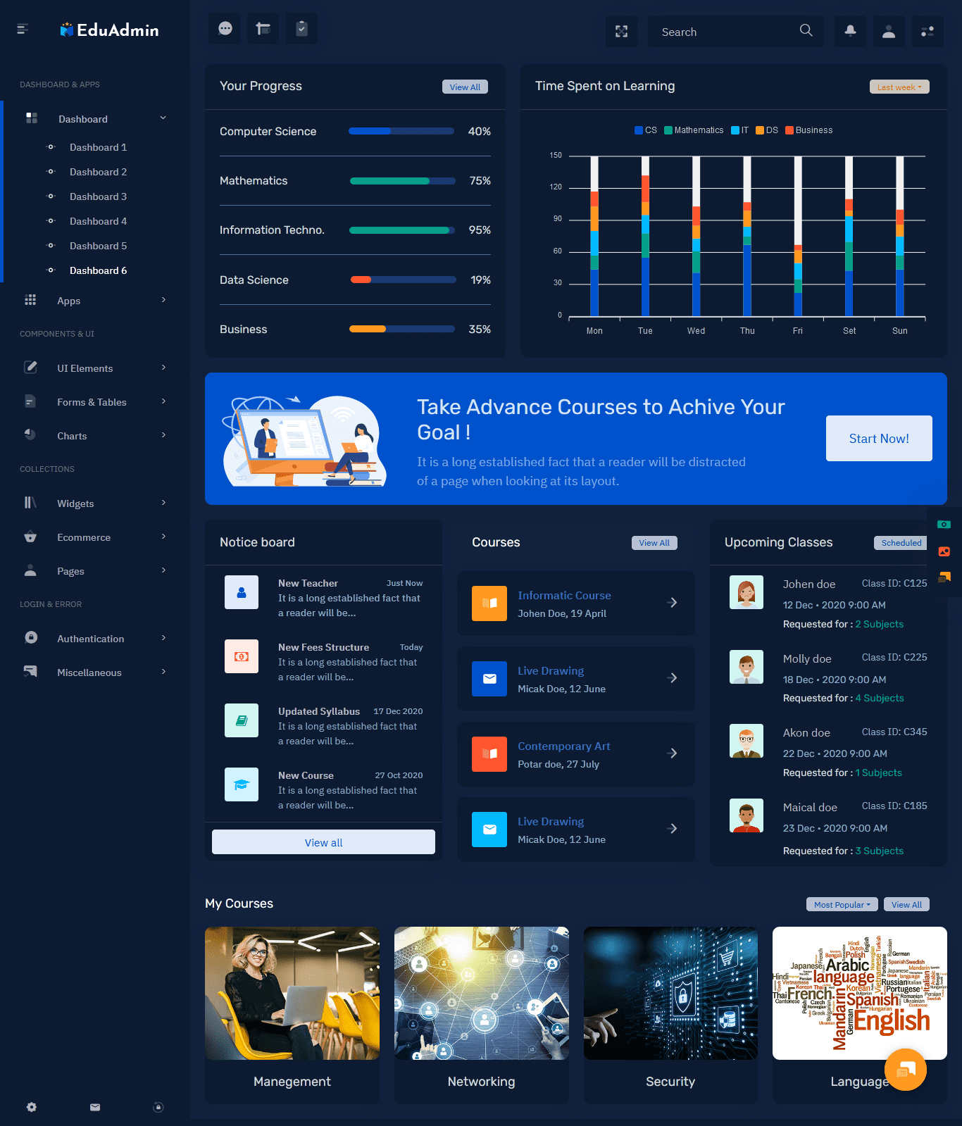 Eduadmin Responsive Bootstrap Admin Templates